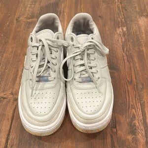 Nike Air Force 1 Jester XX Floral Print Womens 7 Platinum White AV2461-001